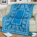 Ultra Plush Classic Blue Skies Bandana Blanket