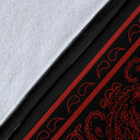 Ultra Plush Black and Red Fleece Bandana Blanket