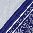 Ultra Plush Blue and White Bandana Throw Blanket