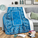 Ultra Plush Classic Blue Skies Bandana Blanket