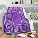 Ultra Plush Classic Dark Lilac Bandana Blanket