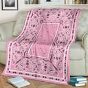 Ultra Plush Classic Pink Bandana Throw Blanket