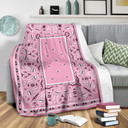 Ultra Plush Classic Pink Bandana Throw Blanket