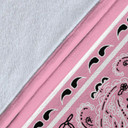 Ultra Plush Classic Pink Bandana Throw Blanket