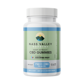 Nass Valley THC Free Tropical Fruit Flavor Wellness Gummy -  Tropical Fruit 30 Pack 750 mg Image 2