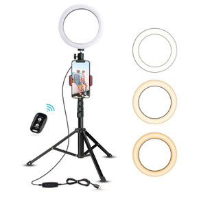 8" Selfie Ring Light with Tripod Stand Phone Holder