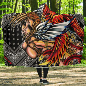 Phoenix girl hoodie blanket