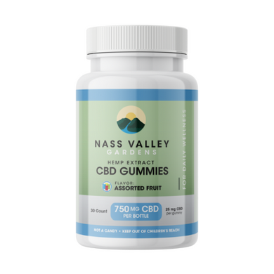 Nass Valley CBD and CBG Immune Support Gummy -  Orange Flavor 30 Pack 750 mg Image 2