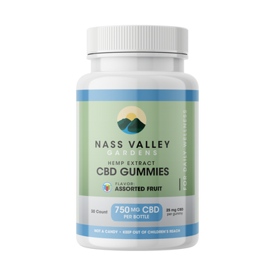 Nass Valley CBD and CBG Energy and Focus Gummy - Watermelon Flavor -  Watermelon 30 Pack 900 mg Image 1