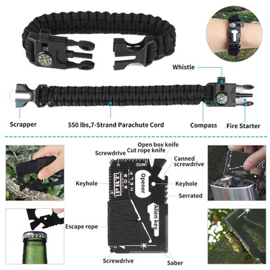 Upgraded Survival Gear Kit 16 in 1
