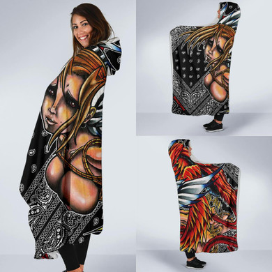 Phoenix girl hoodie blanket