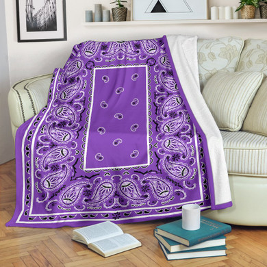 Ultra Plush Classic Dark Lilac Bandana Blanket