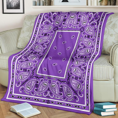 Ultra Plush Classic Dark Lilac Bandana Blanket