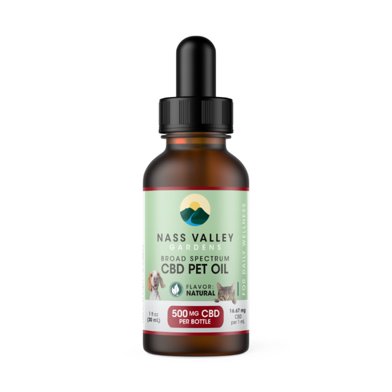 Nass Valley Broad Spectrum Pet CBD Oil For Dogs and Cats -  500 mg Image 1