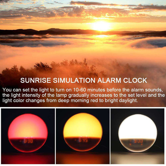 Wake-Up Light Alarm Clock with Sunrise Simulation