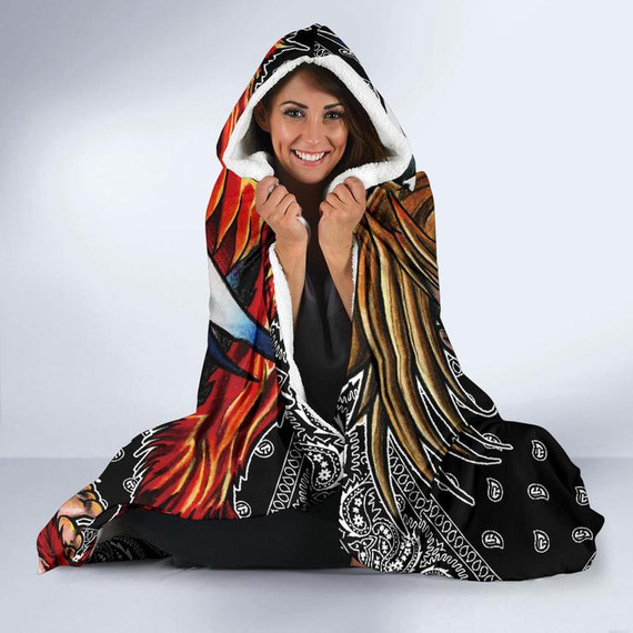 Phoenix girl hoodie blanket