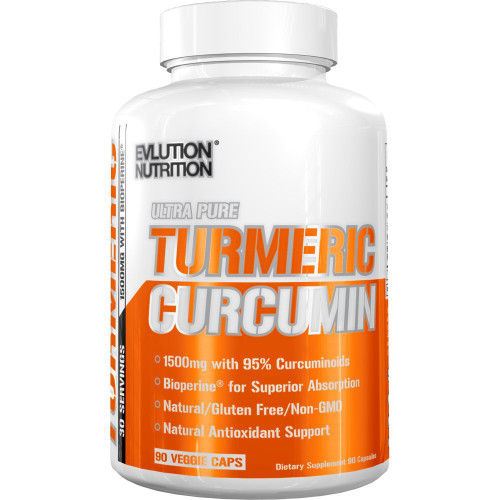 Evlution Nutrition Turmeric Curcumin 90 Capsules (30 Servings)