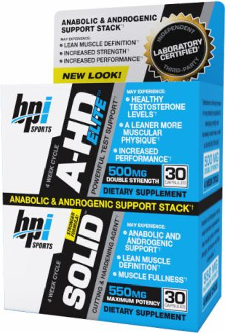 BPI Sports A-HD ELite + Solid Combo Pack 30 + 30 Capsules