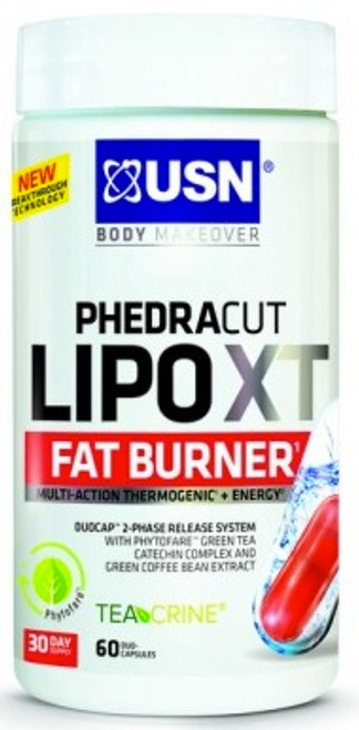 USN PhedraCut Lipo XT Fat Burner 60 Duo-Capsules