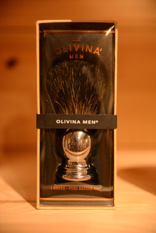 Olivina Men - Badger Hair Shave Brush (Chrome)