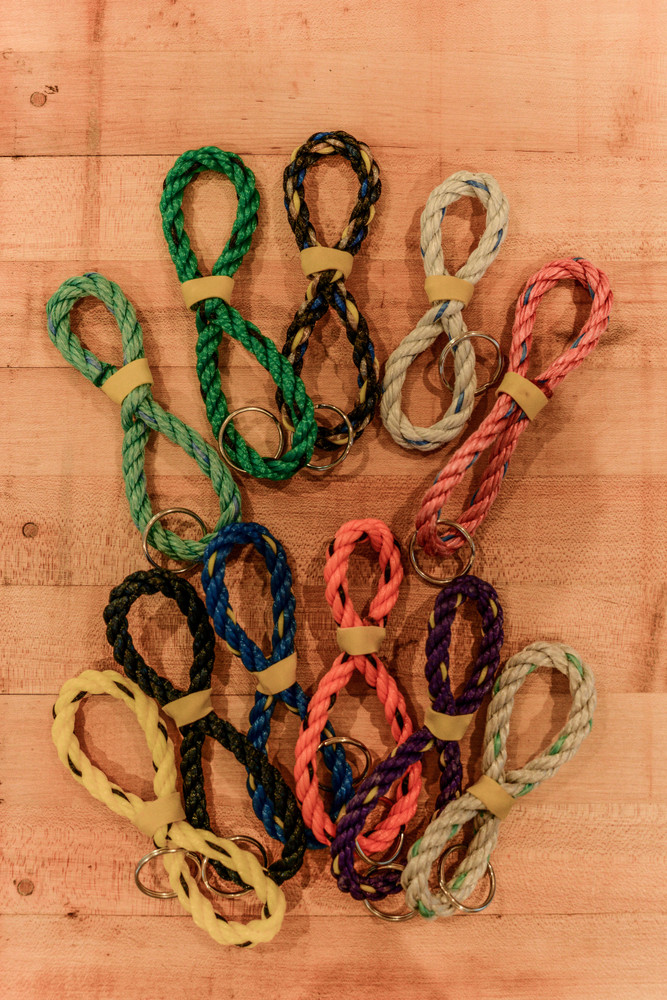 The Knotty Cod Lobster Rope Keychain Town Wharf General Store