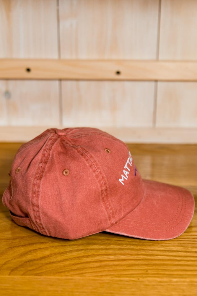 Mattapoisett & Swordfish Logo Baseball Hat - Nantucket Red