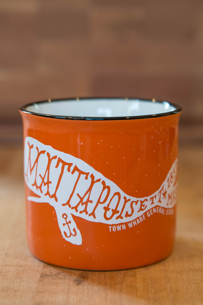 TWGS Mattapoisett Whale Ceramic Cambria Mug (Orange)