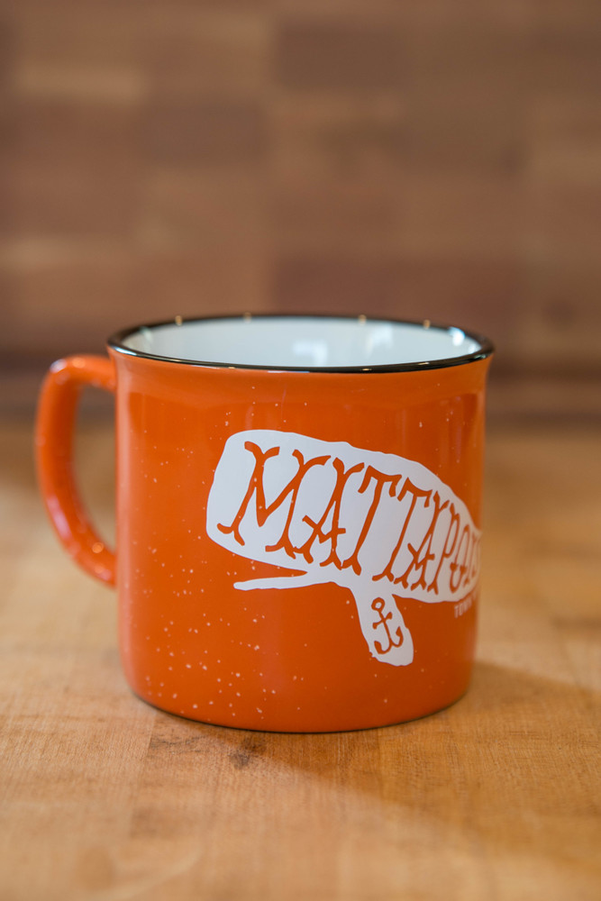 TWGS Mattapoisett Whale Ceramic Cambria Mug (Orange)
