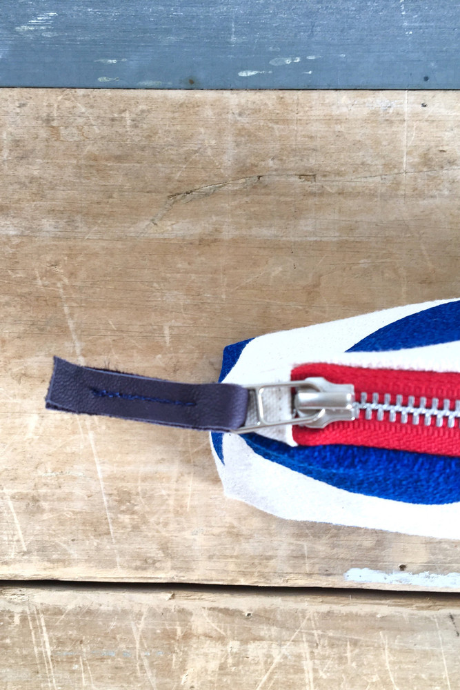 Erin Flett - Navy Big Dot Makeup Zipper Bag