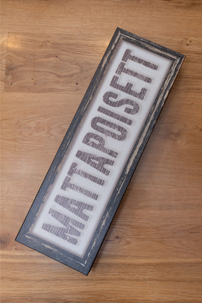 Distressed Mattapoisett Sign - Brown & Brown