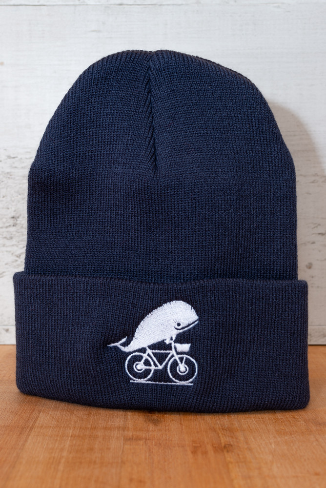 TWGS Embroidered Whale-On-The-Bike Logo Winter Hat