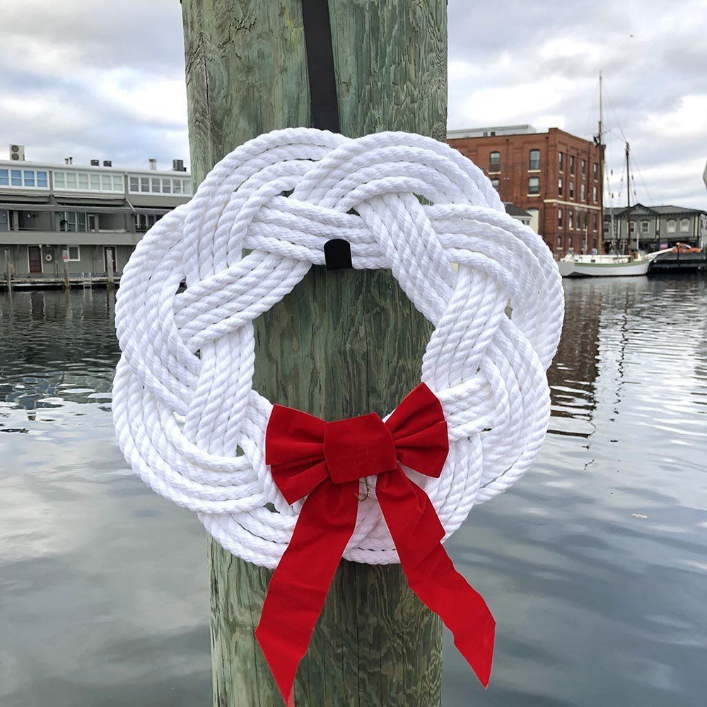 Mystic Knotworks - White Nautical Rope Wreath