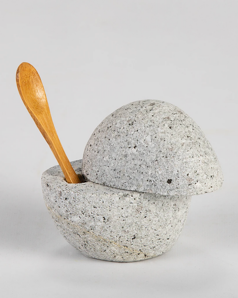 Funky Rock Designs - Beach Stone Salt Cellar