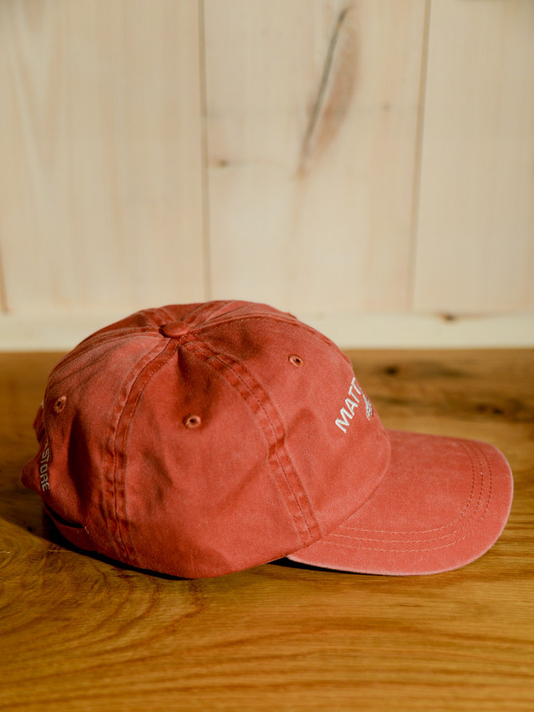 Mattapoisett & American Flag Logo Baseball Hat - Red
