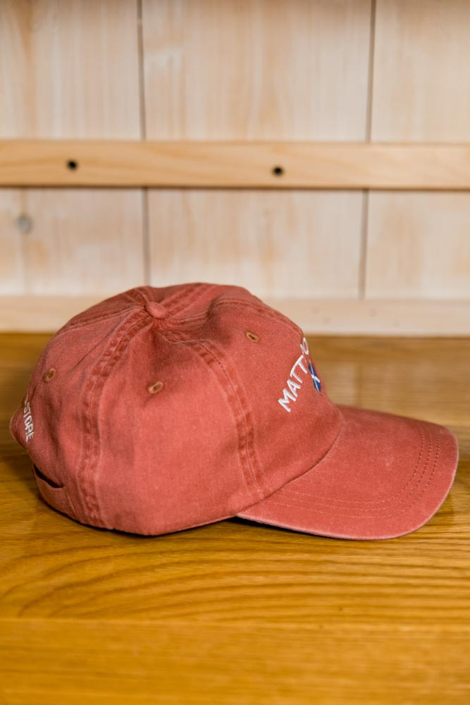Mattapoisett & Nautical Flag Logo Baseball Hat - Nantucket Red