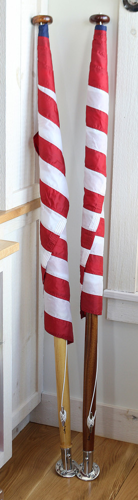 The Mattapoisett Flagpole - Mahogany, Ash, White, or Teak w/ Flag & Hardware