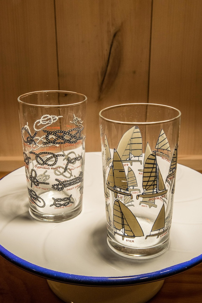 Fishs Eddy Sailboats Glass Town Wharf General Store