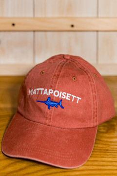 Mattapoisett & Swordfish Logo Baseball Hat - Nantucket Red