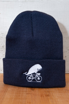 TWGS Embroidered Whale-On-The-Bike Logo Winter Hat