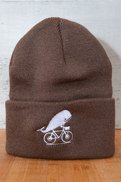 TWGS Embroidered Whale-On-The-Bike Logo Winter Hat