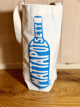 Mattapoisett Map Wine Bottle Tote Bag