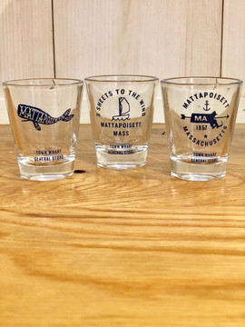 Mattapoisett Shot Glass - 3 Sheets To The Wind