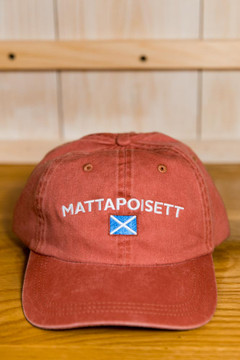 Mattapoisett & Nautical Flag Logo Baseball Hat - Nantucket Red