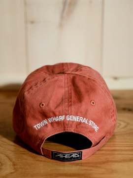 The Mattapoisett Brownell boat baseball cap in Nantucket red