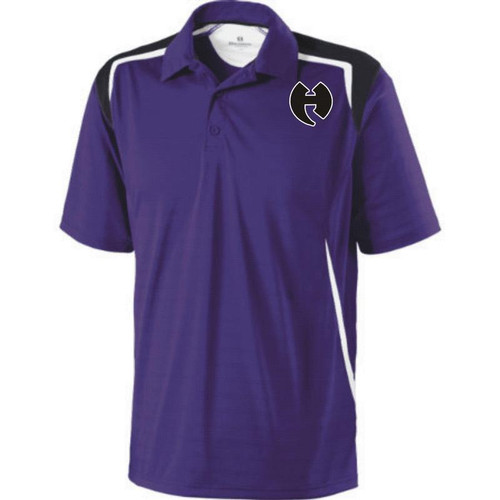 REQUIRED Men's Holloway Purple/Bk/Wt Polo w/ logo
