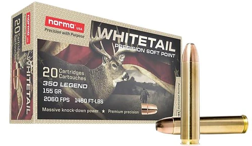 Norma Whitetail Brass .350 Legend 155 Grain 20-Rounds PSP