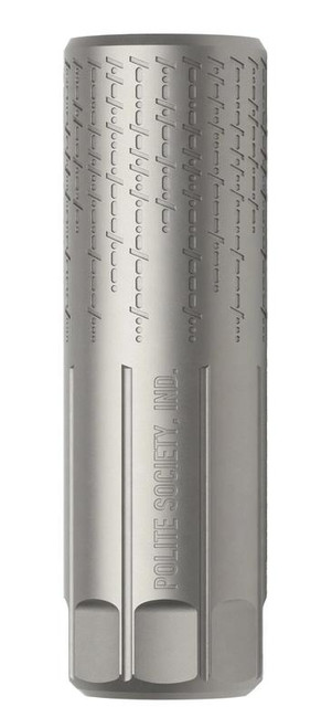 Polite Society Industries Temperance .22 Suppressor, 4' Titanium, 1/2x28 (22TI-001)