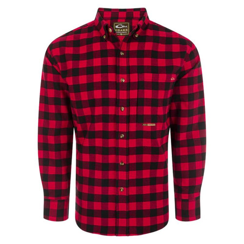 Autumn Brushed Twill Buffalo Plaid ButtonDown Long Sleeve Shirt