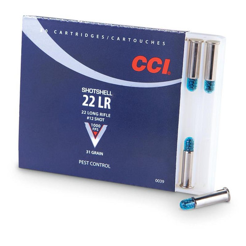 CCI Shotshell .22LR Ammunition 20 Rounds ##12 Shot       0039