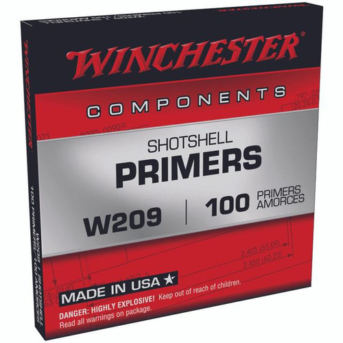 WINCHESTER W209 SHOT SHELL PRIMERS 100 CT